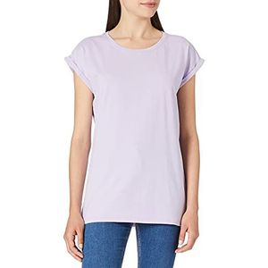 Build Your Brand Extended Shoulder T-shirt voor dames, Lila.