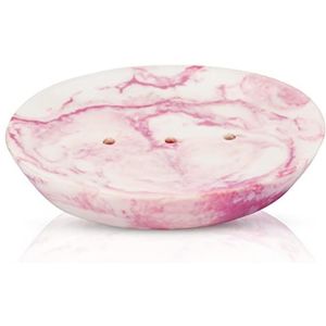 Ajuny Handicrafts zeepbakje van hoogwaardig hars voor douche, badkamer, keuken, badkuip, gemakkelijk te reinigen met wat water, verlengt de levensduur van de zeep (roze)