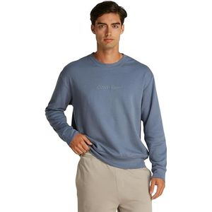 CALVIN KLEIN Sweat homme L/S 000NM2708E L/S, bleu (GRISAILLE), S, Bleu (Grisaille), S