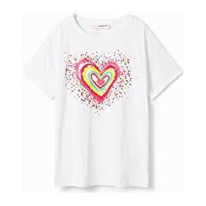 Desigual T-shirt voor meisjes, wit, 6 jaar, Wit