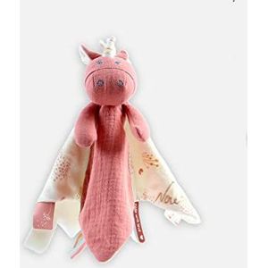 Noukie's - Knuffeldier voor kinderen - fluweelzacht - Lina de eenhoorn - multifunctioneel - roze - 1 stuk