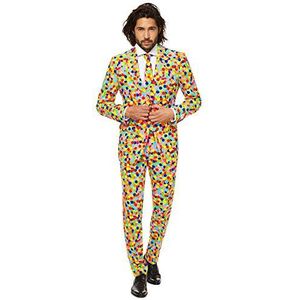 OppoSuits OppoSuits Crazy Prom Suits For Men – Confetteroni – Comes With Jacket, Pants and Tie In Funny Designs heren Herenkostuum, Multicolor