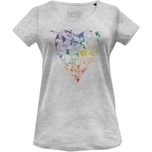 cotton division Woloonets089 T-shirt voor dames (1 stuk), Grijs Melange