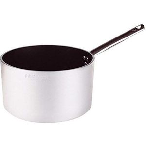 Pentole Agnelli Platina steelpan van aluminium, 5 mm, met 1 handvat boven, 28 cm, zilverkleurig