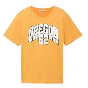 TOM TAILOR T-shirt met opschrift voor jongens (1 stuk), 32258-soft oranje