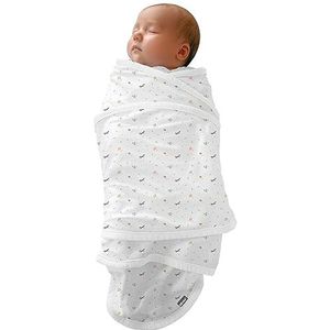 Red Castle Miracle Blanket Baby-, geboorte-, en wikkeldeken, 100% katoen, rustgevend, mogelijk om er een wikkelslaapzak van te maken, 0-3 maanden, motief: blije vos