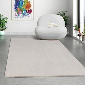 Paco Home, Mias Teppiche Comfort - Modern tapijt met korte en pluizige pool, antislip onderkant, wasbaar tot 30 graden, super zacht, vachtlook, goud, 240 x 340 cm