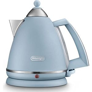 De'Longhi Argento Flora KBX3016.AZ waterkoker, 360° draaibare sokkel en kabelopslag, blauw