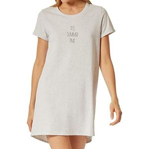 Schiesser Sleepshirt 1/2 mouw, 85 cm, grijs gemêleerd, 40 dames, Grijze mix