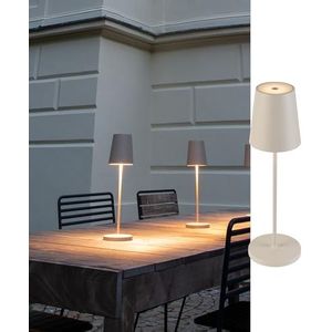 SLV VIOLINA TWO - Lampe de table sans fil à intensité variable pour l'intérieur et l'extérieur, IP 65, résistante aux intempéries, avec base de charge rapide, autonomie de la batterie 12 h, lampe de