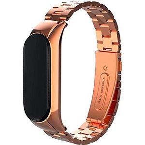 Cool armband voor Xiaomi Mi Band 5 / Mi Band 6 / Amazfit Band 5 Steel Roze Goud, Estandar