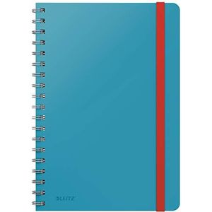 Leitz 45270061 notitieboek, gelinieerd, spiraalbinding, 80 vellen, Cosy-serie, blauw