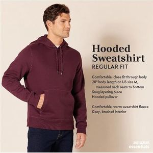 Amazon Essentials Heren fleece hoody (verkrijgbaar in grote maat), roestoranje, XL