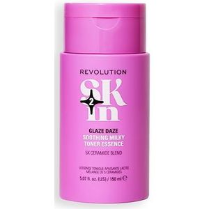Revolution SKin, Glaze Daze Soothing Milky Toner Essence, Tonico Lenitivo e Idratant con Ceramide, Vegano e Cruelty-Free, 150 ml