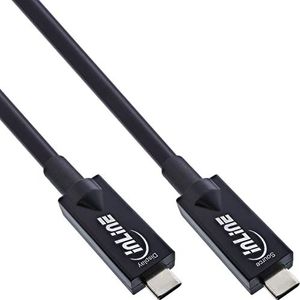 InLine® USB 3.2 Gen.2 AOC-kabel, USB Type-C-stekker, zwart, 5 m