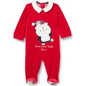 Chicco Chenille Kerstpak met voet Pyjama voor baby's en jongens, uniseks, baby, Rood (829)