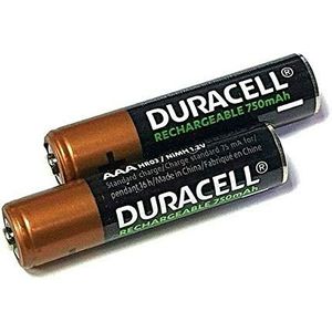 Giggaset Duracell oplaadbare batterijen (NiMH, AAA, 750 mAh, voor Siemens Gigaset telefoons, 2 stuks