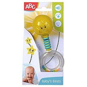 Simba ABC rammelaar met schudverlichting, 14 cm, babyspeelgoed, babyspeelgoed, rammelaar, hoogwaardig materiaal, vanaf 3 maanden