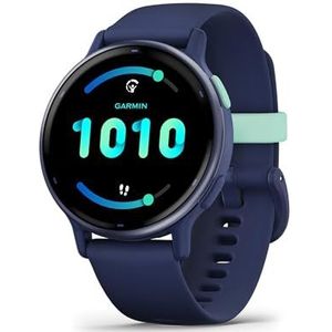 Garmin Vívoactive 5 GPS-smartwatch voor sport en gezondheid, metallic blauw met armband marineblauw