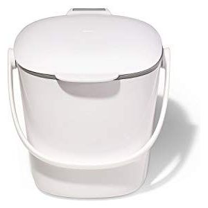 OXO Good Grips Compostcontainer, compostbak voor de keuken, geurloos, wit, 2,8 l
