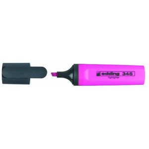 edding 345 markeerstiften, roze, 10 stiften, wigpunt 2-5 mm, perfect voor heldere markeringen en markeerstiften