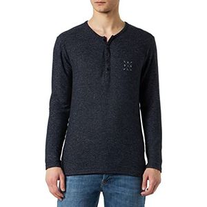 KEY LARGO Sweat-shirt Target Button pour homme, Bleu foncé (1201), M