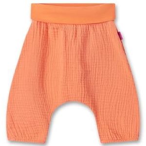 Sanetta Pure oranje chiffon broek voor meisjes | Praktische comfortabele biologische katoenen chiffon broek voor meisjes babykleding, Oranje