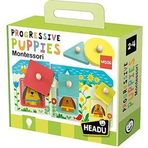 Headu Progressive Babies Montessori Van Groot tot Kleinste Mu53641 Educatief spel voor kinderen, 2-4 jaar, gemaakt in Italië