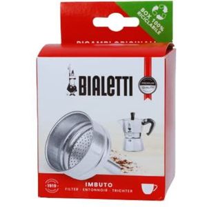 Bialetti Ricambi inclusief 1 Funnel filter, compatibel met Moka Express, DAMA, Elettrica en Mini Express (2 kopjes)