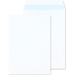 RAYLU PAPER - Lot de 250 enveloppes blanches en papier avec fermeture auto-adhésive pour envoi de documents, facile et rapide, 100 g/m² d'épaisseur (B4)