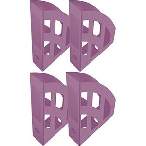 helit H2661028 Lot de 4 porte-revues The Green Bridge DIN A4-C4 Rose Porte-documents en plastique recyclé Certifié Blauer Engel