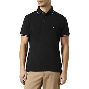 Tommy Hilfiger Poloshirt voor heren S/S Slim poloshirt Rwb 1985, Zwart