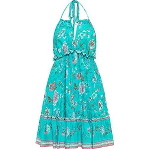 IKITA Robe d'été pour femme 19323230-IK01, turquoise, taille M, Robe d'été, M