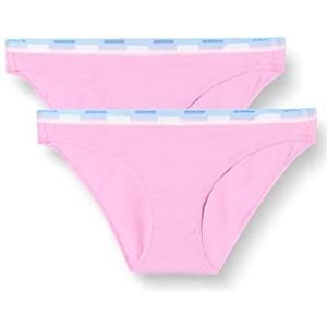 PUMA Bikini ondergoed voor dames, in 2-delige voordeelverpakking, Oper Rose