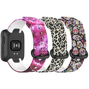 Chofit Zachte siliconen reserveband met bloemenpatroon voor Mi Watch Lite/Redmi, siliconen, Siliconen