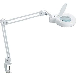 MAUL loeplamp LED Viso met tafelklem 6.3cm, armlengte 2x31cm, 3 dioptrelens, opp 144cm2, wit