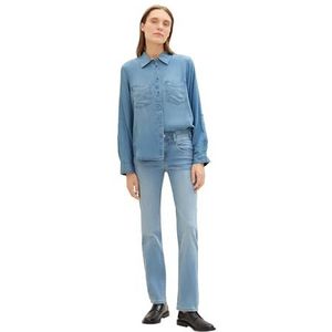 TOM TAILOR Jean droit Alexa pour femme, 10280 - Denim délavé à la pierre, 27W / 32L