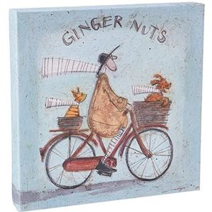 Sam Toft WDC91668 kunstdruk op canvas, 30 x 30 cm (Ginger Nuts), meerkleurig, 30 x 30 cm