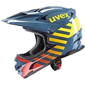 uvex hlmt 10 bike - Robuuste MTB-helm voor dames en heren - Vier schaalmaten verkrijgbaar - Afneembaar vizier - Blue Fire - 58-60 cm