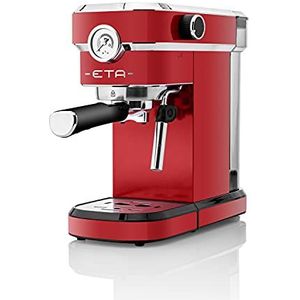 ETA Storio Filterhouder, rood, espressomachine, melkschuimmondstuk, 20 bar, waterreservoir 750 ml, 1350 W