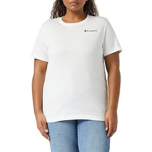 Champion American Classics Dames T-Shirt Small Script Logo Short Sleeve, Wit.