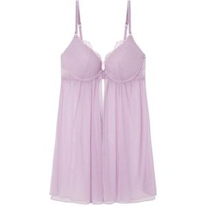 Women'secret GORGEOUS Lilac lace push-up babydoll push-up beha dames, Mauve