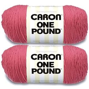 Caron 2 verpakkingen wol roze 454g - acryl - 4 medium (gekamd) - 800m - brei/haken