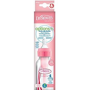 Dr. Brown's Opties - Standaard flesje smalle mond 250 ml roze