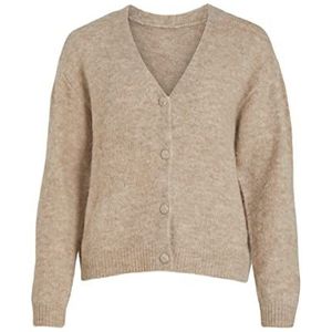 Vila Vijamina oversized, L/S, gebreide cardigan-noos, dames, natuurmix XS, Natuurlijke mix.