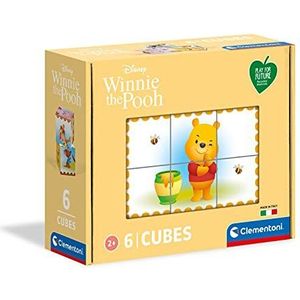 Clementoni - 44012 - Disney Winnie The Pooh, kubussen voor kinderen van 3 jaar - kubussen met 6 delen - Play For Future, 100% gerecyclede materialen - Made in Italy, kinderpuzzels, cartoon-puzzels