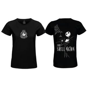 Nightmare Before Christmas Wojackdts016 T-shirt voor dames, 1 stuk, zwart.