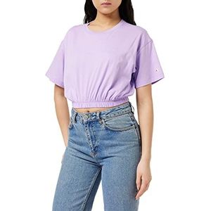 Champion Legacy American Classics Logo Crop Boxy S/S T-shirt dames, lavendel, M, Lavendel