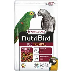VERSELE-LAGA - NutriBird P15 Tropical – geëxtrudeerd granulaat – verzorgingsvoer voor papegaaien – meerkleurig – 3 kg