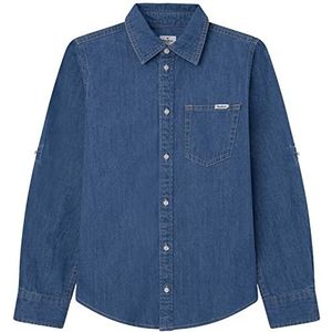 Pepe Jeans Shirt voor jongens, Blauw (Denim-Hq4)